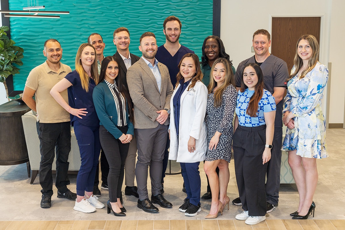 Caregivers, therapists, management staff, and nurses at the Pacific Villas facility