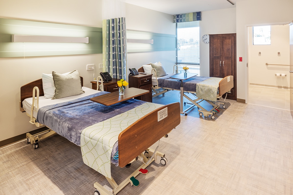 Semi-private room at the Pacific Villas facility