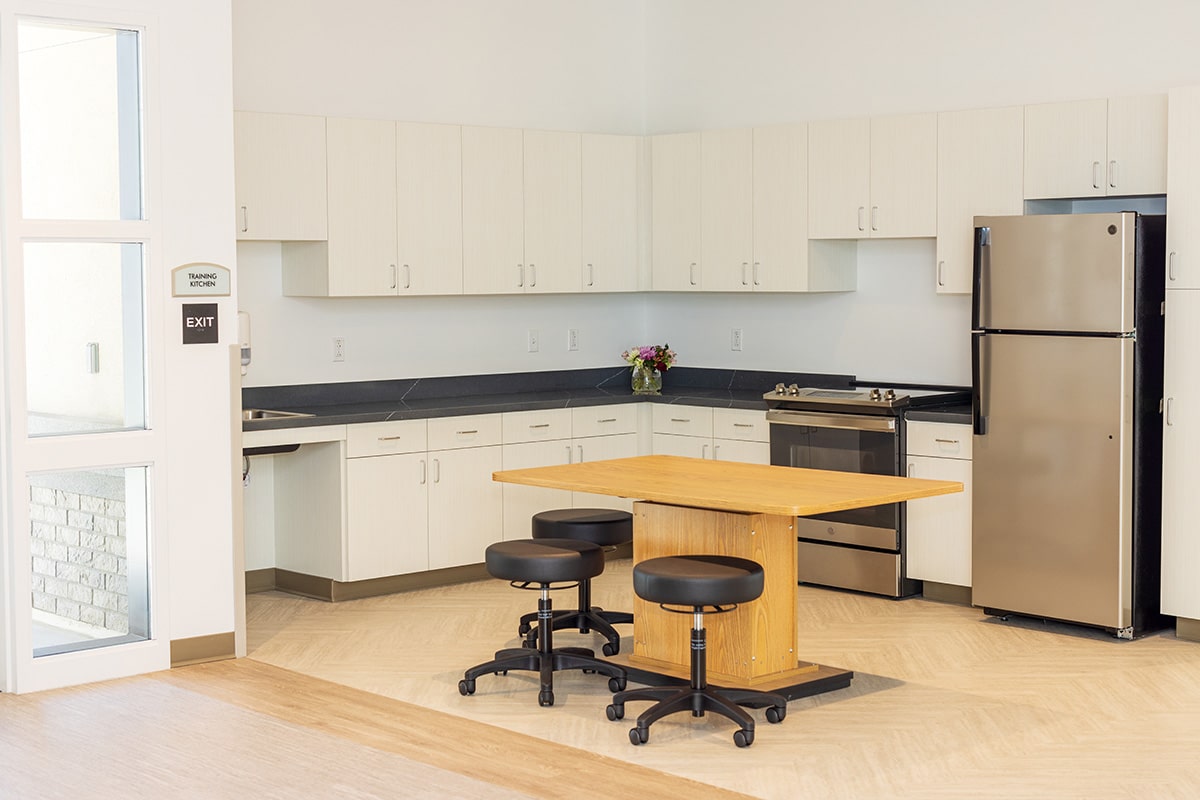 Rehab occupational therapy kitchen at the Pacific Villas facility