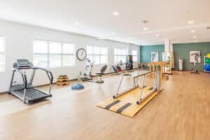 Rehab gym at the Pacific Villas facility