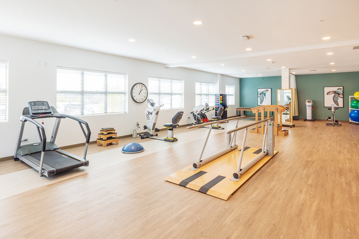 Rehab gym at the Pacific Villas facility