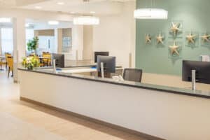 A nurses' station at the Pacific Villas facility